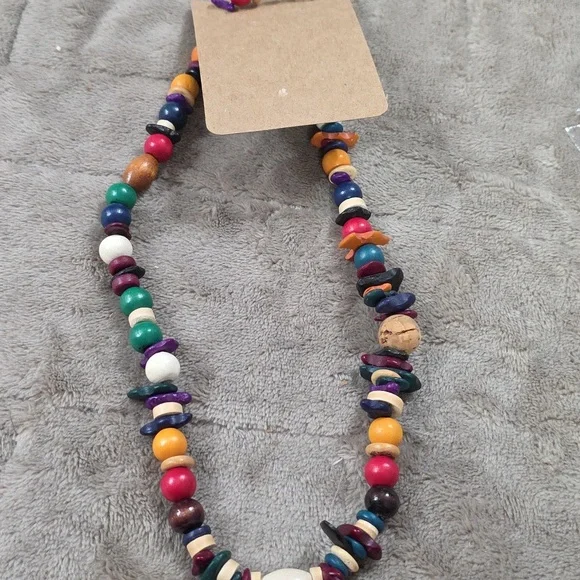 Variety Jewelry Bundle(6) Necklace Bracelets Earring Wooden Jute Stylish GUC - Picture 13 of 15